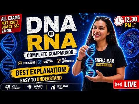 🔥 DNA vs RNA One Shot | Complete Comparison + Tricks | Biology by sneha mam