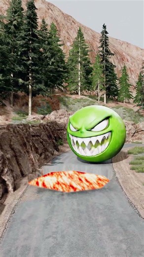 Big Small Moon Colorful Monster Cars vs Giant Pit - #beamngdrive #car