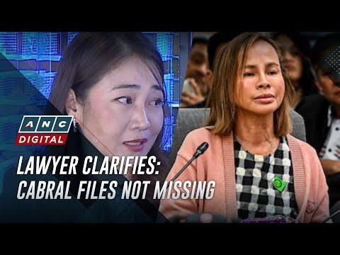 Lawyer: Cabral's files not missing, were left in her DPWH office | ANC