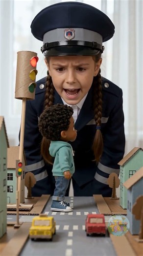 🚦👧 No Cars, Red Light… What Will She Do? #shorts #kids