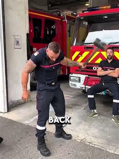 How This Firefighter Shocked Everyone With a Hammer! 😱 #trending