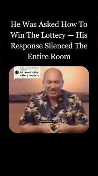 He was asked how to win the lottery — his response silenced the entire room. 🎰 #Bashar
