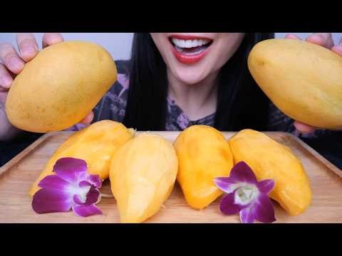 FRESH JUICY MANGO (ASMR EATING SOUNDS) LIGHT WHISPERS | SAS-ASMR