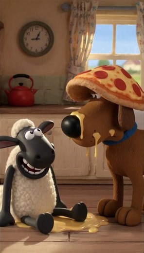 Shaun the Sheep Steals Pizza 😂🍕 #shortscartoon