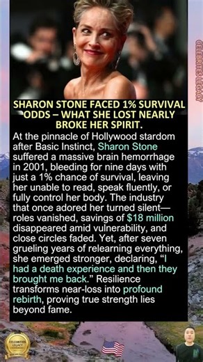 Sharon Stone faced 1% survival odds – what she lost nearly broke her spirit.