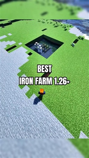 Minecraft Best Iron Farm Easy iron farm in 1.26+ java #minecraft #tutorial #ytshorts #shorts #viral
