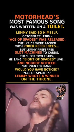 MOTÖRHEAD’S MOST FAMOUS SONG WAS WRITTEN ON A TOILET! 🚽🎸 | ACE OF SPADES