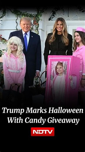 Trump Marks Halloween With Candy Giveaway At The White House And Brief Flyover