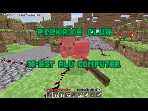 Building a 16-Bit ALU Computer Inside Minecraft Alpha (Redstone Engineering) - Full Project