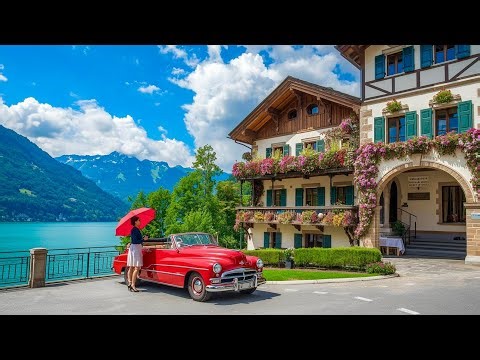 Switzerland’s Fairytale Village Walking Tour🇨🇭Summer Vibes In Swiss Valley 🏡