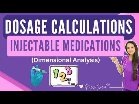 Injectable Medications Subcutaneous Intramuscular IM Dosage Calculations Dimensional Analysis