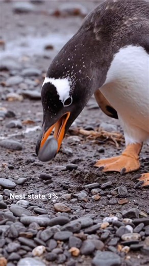 Gentoo Penguin Builds a Pebble Nest in Antarctica | Realistic Wildlife Documentary