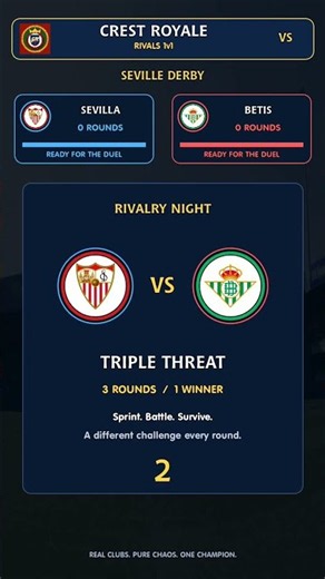 Sevilla vs Betis 🔴🟢 Seville Divided, Crown Undecided! | Crest Royale #Shorts