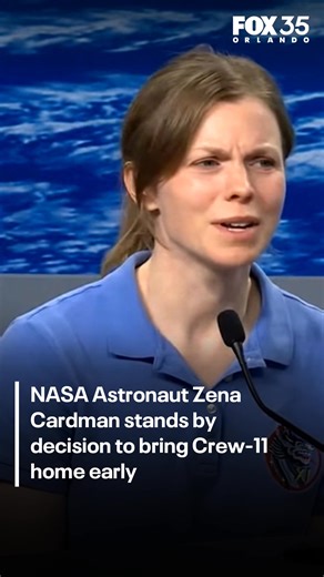 NASA Astronaut Zena Cardman, who looking forward to her space walk, said it's not about any individual. "Space flight is much larger than any single person," she said. | FOX 35 Orlando