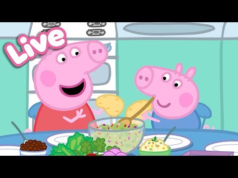 🍎 Peppa Pig Best Bites LIVE! 🐷 Peppa’s Food & Cooking Moments | Tales Full Episodes 24/7