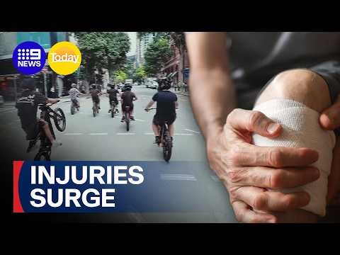Unprecedented spike in e-bike injuries | 9 News Australia