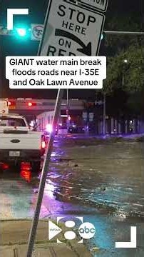 Water Main break causes flooding on Oak Lawn Avenue