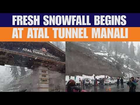 Manali: Fresh Snowfall Begins at Atal Tunnel Rohtang South Portal | Himachal | News9live