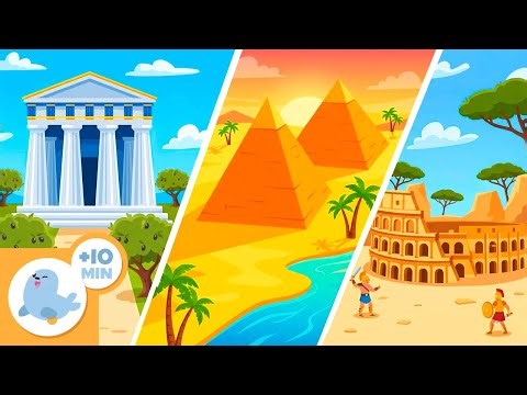 Ancient Greece, Egypt, and Rome 🏺🌍 HISTORY for Kids