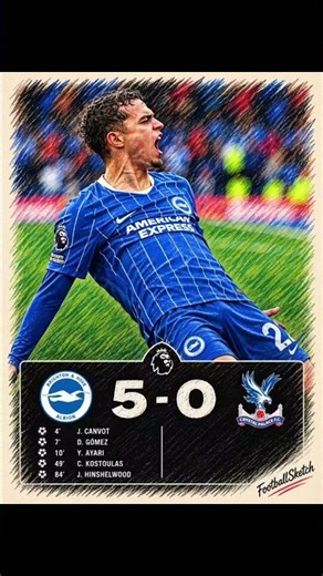 🔥 BRIGHTON 5-0 CRYSTAL PALACE! 😱 DIEGO GÓMEZ SCORES A HALFWAY-LINE WONDER GOAL! 🚀⚽ | PREMIER LEAGUE