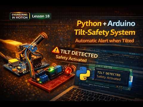 Lesson 18 | Arduino Tilt Safety System using Python - Relay, RGB LED & Buzzer Alert