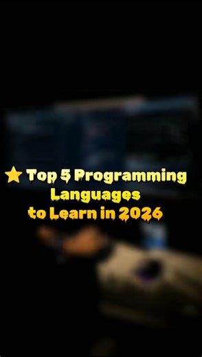 Top 5 programming languages to learn in 2026 #shorts