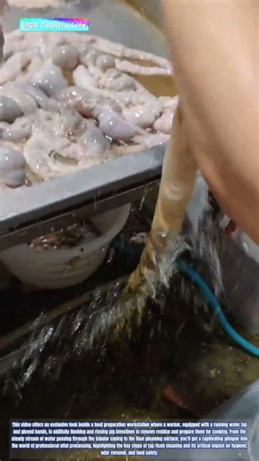 Water on the Casing: How a Running Tap Cleans Pig Intestines for Culinary Preparation