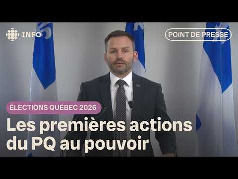 Paul St-Pierre Plamondon du Parti québécois (PQ) présente ses priorités | Élections Québec 2026