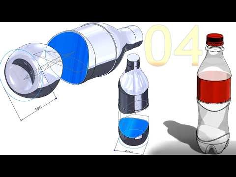 4-Project 57 | Soda Bottle with Cap |: Sketch 4 , Cuts split lines