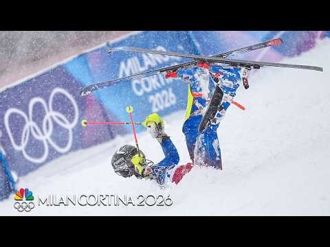 FIFTY-TWO DNFs in wild first run of men's slalom | Winter Olympics 2026 | NBC Sports