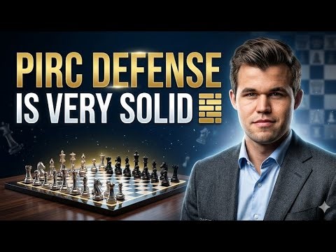 MAGNUS TEACHES HOW TO WIN WITH PIRC DEFENSE ‼️ #chess #fyp #magnuscarlsen 