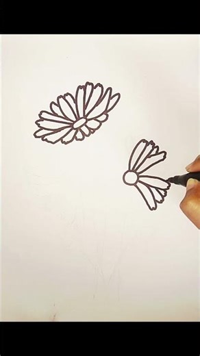 Easy Cosmos Flower Drawing 🌸 | Step by Step Coloring #drawing