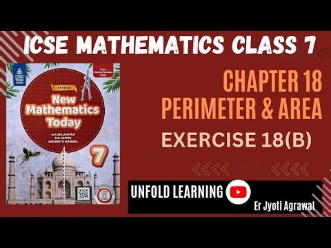 ICSE Class 7 || New Mathematics Today || OP Malhotra || 18. Perimeter andArea || Exercise 18(B)