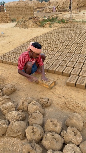 Handmade Brick Production | Amazing Traditional Village Process#handmadebricks