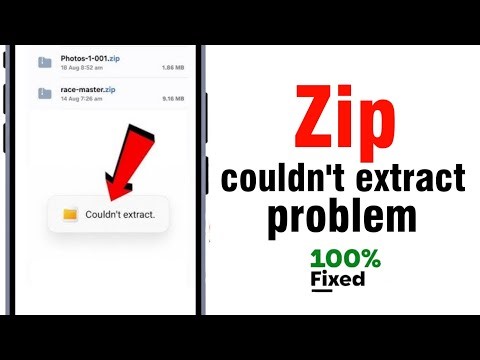 Couldn't Extract Zip File Problem Solution | Zip File Extract Nahi Ho Rahi