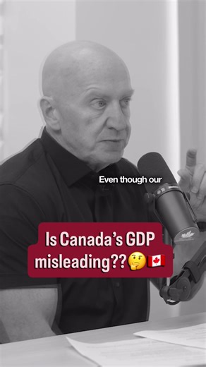 🇨🇦 Canada’s GDP looked fine… but the average Canadian wasn’t. Last year, our GDP was going up — but GDP per person was quietly shrinking. That’s a problem. Why? Because we masked a productivity issue by bringing in a massive number of new people. More people = higher total GDP… even if each person is producing less. Now immigration is slowing. And when that happens, the math changes. GDP may come down — not because Canada is failing — but because the illusion is gone. What’s left is the real i