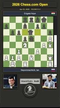 Nepomniachtchi, Ian vs Erigaisi Arjun | PETROV'S DEFENSE | 2026 Chess.com Open R51.2
