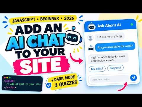 Add an AI Chatbot to Your Website with JavaScript (Beginner Tutorial 2026)