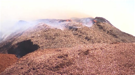 12 News Now: Smokey mulch fire blocks of Route 6 in Rehoboth