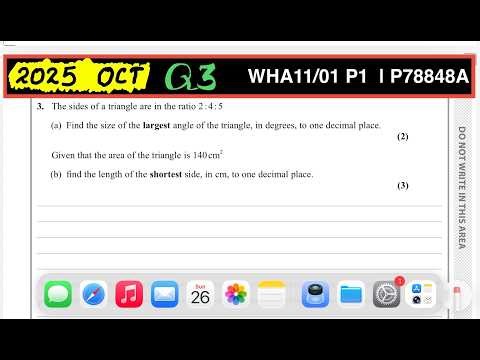 WMA11/01 | P1 OCT 2025 | Q3 Explained Step-by-Step | P78848A | Edexcel Pure Math | IAL Maths