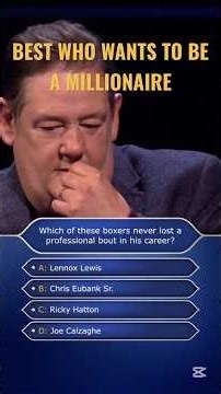 Could you Answer this Question about Boxing #whowantstobeamillionaire #jeremyclarkson #ranking