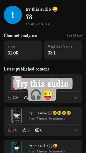 try this audio 🎧😜