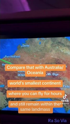 Flying over Europe versus Australia #difference #continents #info