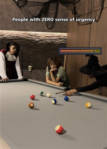 Being an impatient opponent 🫪 #8BPHalloween #billiards #8BallPool #gaming