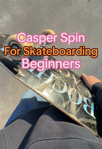 How to casper spin🫶 easy skateboarding trick for beginners and advanced skaters! Casper spins are very fun to do and easy to learn:) I will keep showing you simple skateboarding tricks but harder ones will come too! Soon. #skateboardingbeginners #skateboardingaesthetics #skateboardingvibes #skateboardingstreet