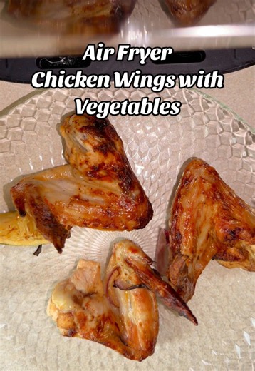Air Fryer Chicken Wings with Vegetables — Easy 180°C 40min