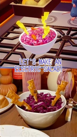 Let's Make an Electric Radicchio & Persimmon Salad! ⚡️ | Disney Dreamlight Valley #Shorts