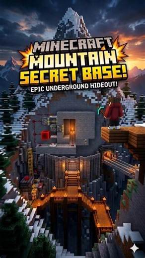 how to make mountain secrat base in Minecraft !! (NO MODS)