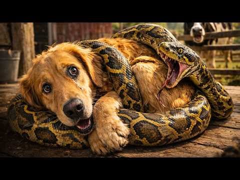 A Giant Python Wrapped Around My Dog… I Froze in Fear