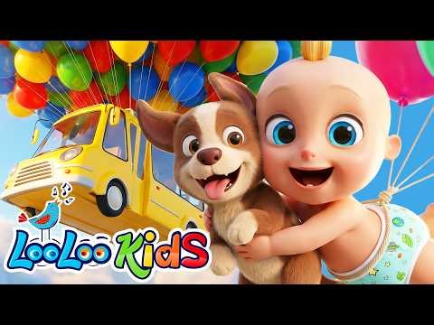Wheels On The Bus Balloons + Johny Johny Yes Papa - Learn Colors with Animal Rescue - Kids Songs